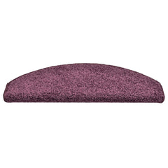 vidaXL Stair Mats 15 pcs 65x21x4 cm Dark Purple Half Round Large 4