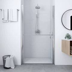Shower Door Frost Tempered Glass Transparent 91 cm 195 cm