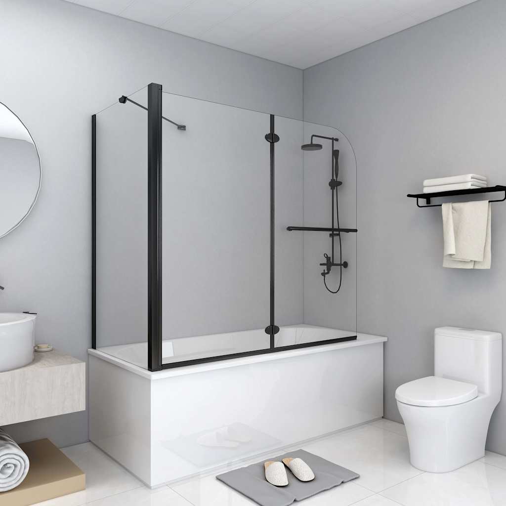 Bi-Folding Shower Enclosure 120 x 67 x 129 cm Transparent