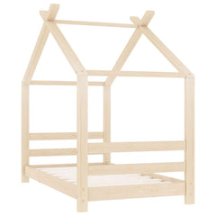 vidaXL Kids Bed Frame | Natural Wood | Solid Pine Wood, Plywood | 70x140 cm 2