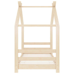 vidaXL Kids Bed Frame | Natural Wood | Solid Pine Wood, Plywood | 70x140 cm 3