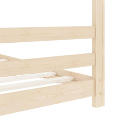 vidaXL Kids Bed Frame | Natural Wood | Solid Pine Wood, Plywood | 70x140 cm 6