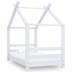 vidaXL Kids Bed Frame | White | Solid pine wood, plywood | Toddler | Durable 1
