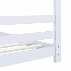 vidaXL Kids Bed Frame | White | Solid pine wood, plywood | Toddler | Durable 6
