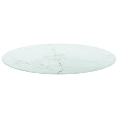 vidaXL Table Top | White | Tempered Glass | Small |  Pattern  | Table Top 2