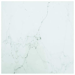 vidaXL Table Top | White | Tempered Glass | Pattern | Table Top | Square 1