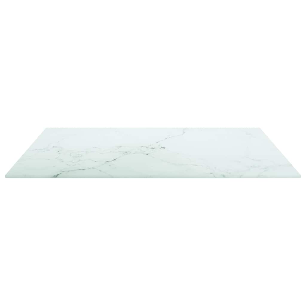 vidaXL Table Top | White | Tempered Glass | Pattern | Table Top | Square 3