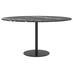 vidaXL Table Top | Black with marble design | Tempered Glass | Medium | Durable 3