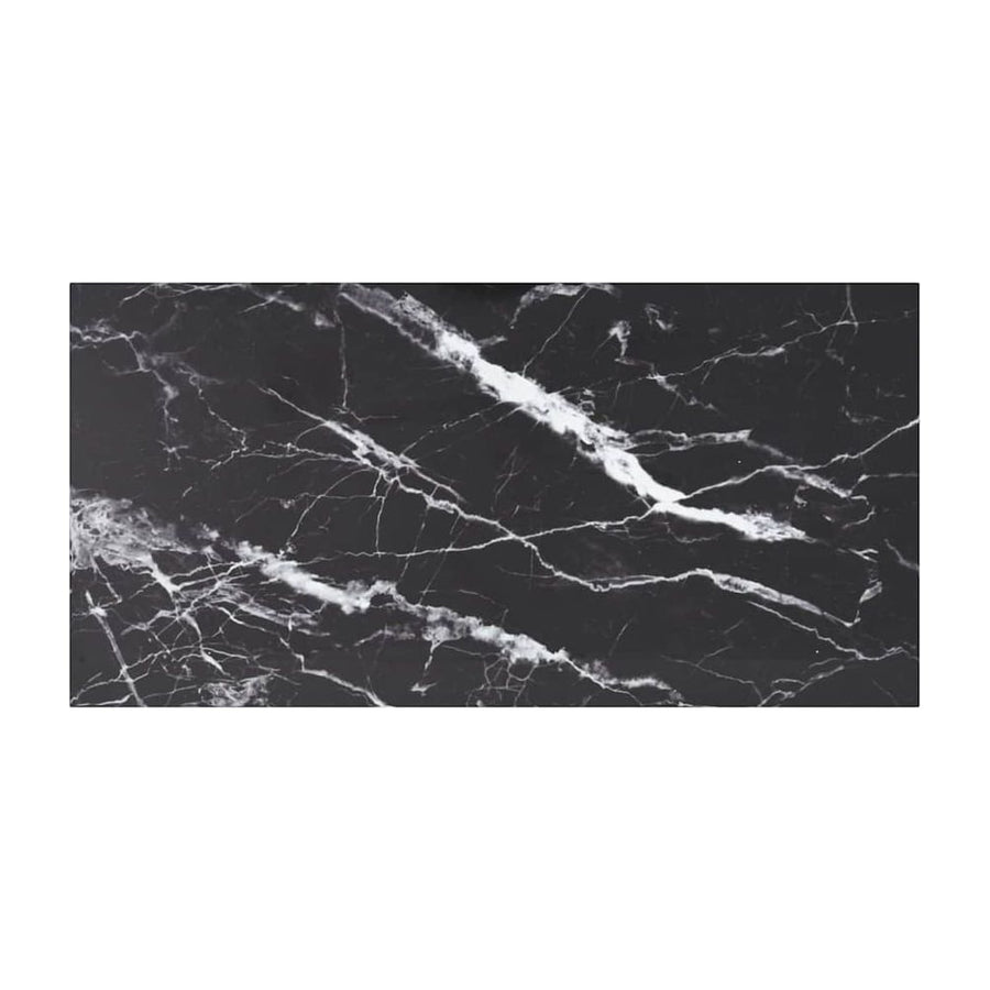 Table Top Black 6mm Tempered Glass with Marble Design