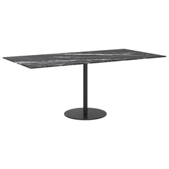 vidaXL Table Top Black 100x50 cm 6mm Tempered Glass with Marble Design 5