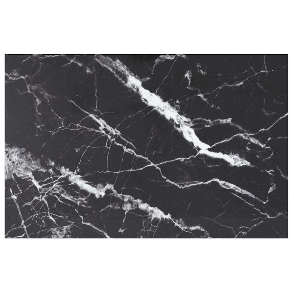 vidaXL Table Top | Black with marble pattern | Tempered Glass | Standard 1
