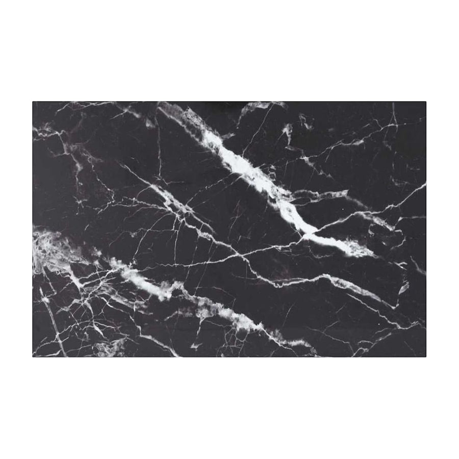 Table Top Black 8mm Tempered Glass with Marble Design