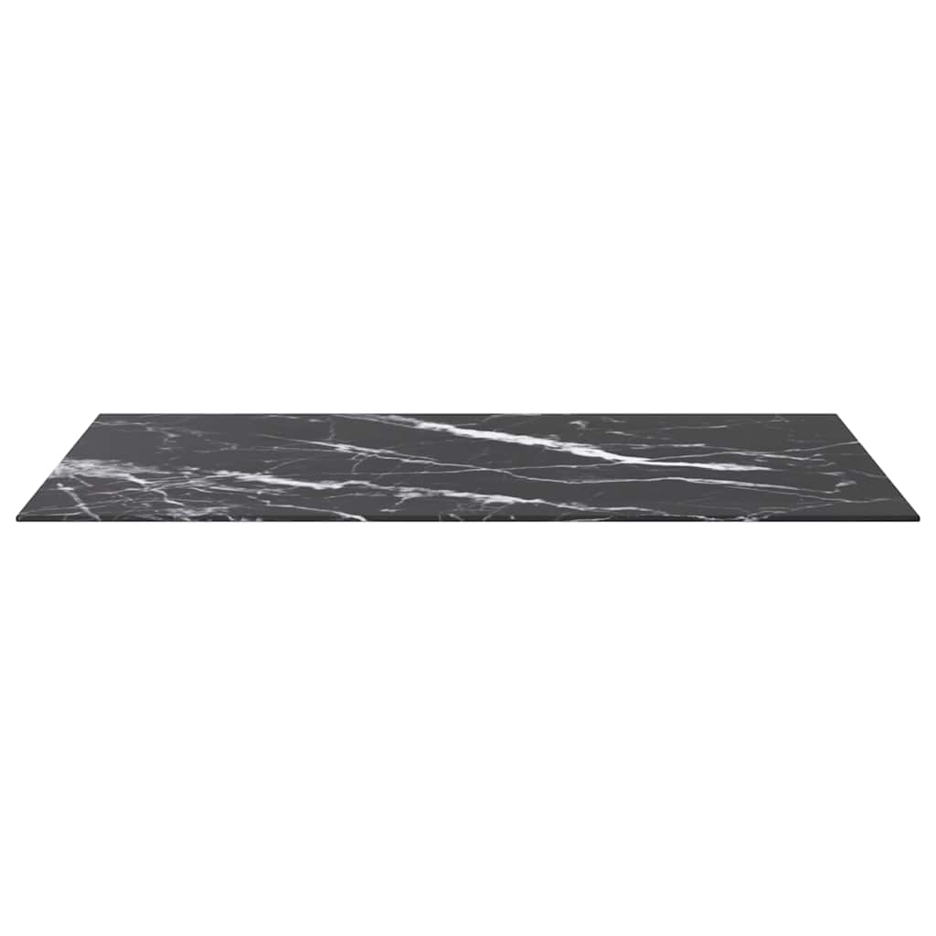 vidaXL Table Top | Black with marble pattern | Tempered Glass | Standard 3