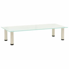 vidaXL TV Stand | Transparent | Tempered glass, Stainless steel | Medium 1