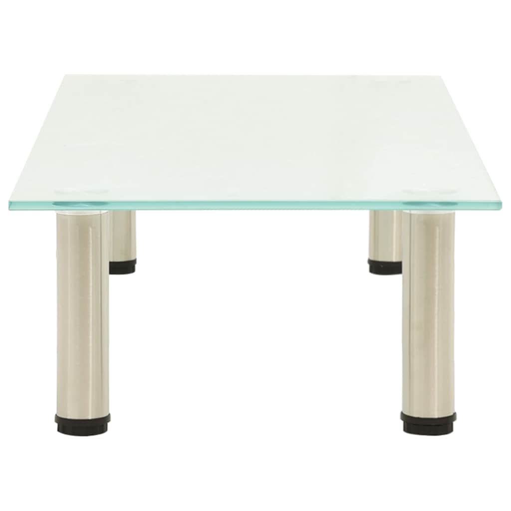vidaXL TV Stand | Transparent | Tempered glass, Stainless steel | Medium 3