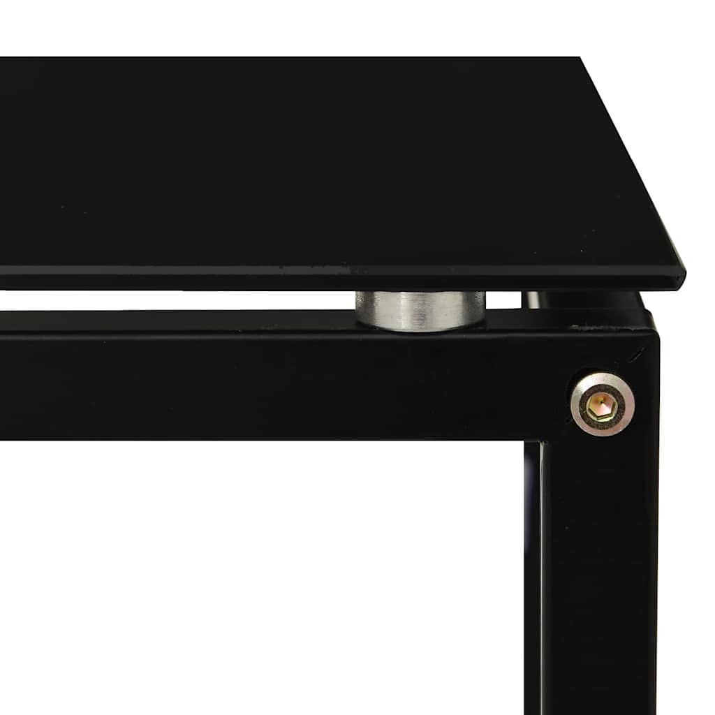 vidaXL Side Table | Black | Tempered Glass | 40x40x60 cm | Stylish Design 6