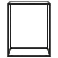 vidaXL Console Table | Transparent | Tempered Glass, Powder-Coated Steel 2