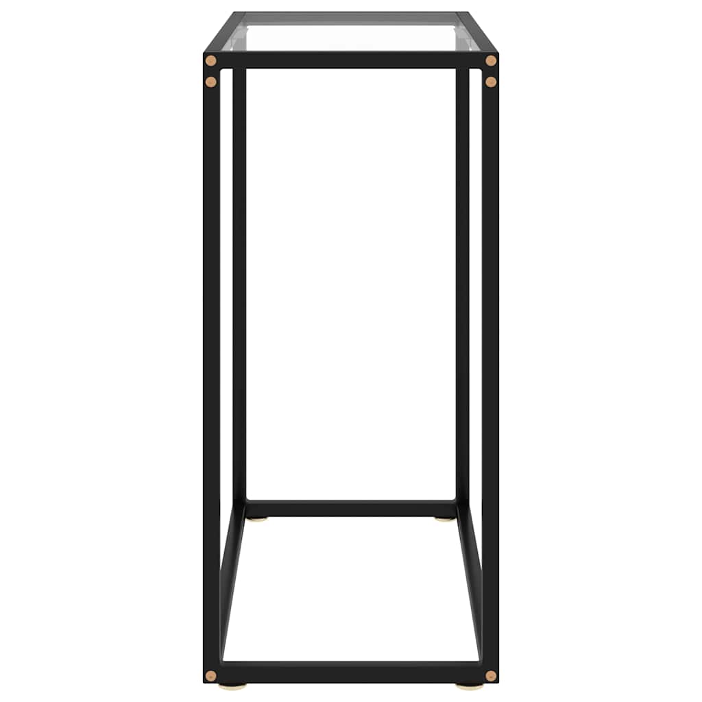 vidaXL Console Table | Transparent | Tempered Glass, Powder-Coated Steel 3
