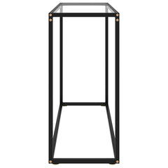 Console Table Tempered Glass without feet Transparent 100 x 35 x 75 cm