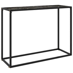 vidaXL Console Table Black 100x35x75 cm Tempered Glass 1