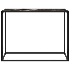 vidaXL Console Table Black 100x35x75 cm Tempered Glass 2