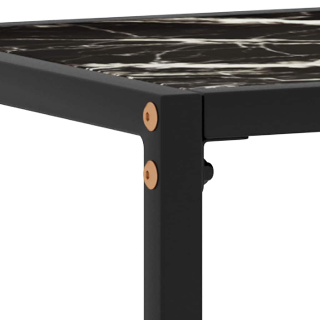 vidaXL Console Table Black 100x35x75 cm Tempered Glass 5