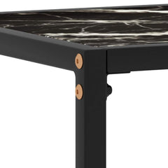 vidaXL Console Table Black 100x35x75 cm Tempered Glass 5