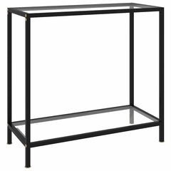 vidaXL Console Table Tempered Glass with Feet