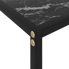 vidaXL Console Table | Black | Tempered glass, powder-coated steel | 80x35x75 cm 5