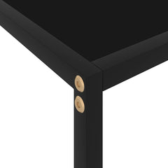 vidaXL Console Table Black 100x35x75 cm Tempered Glass 5