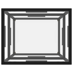 vidaXL Console Table | Clear, Black | Tempered Glass, Powder-Coated Steel 3