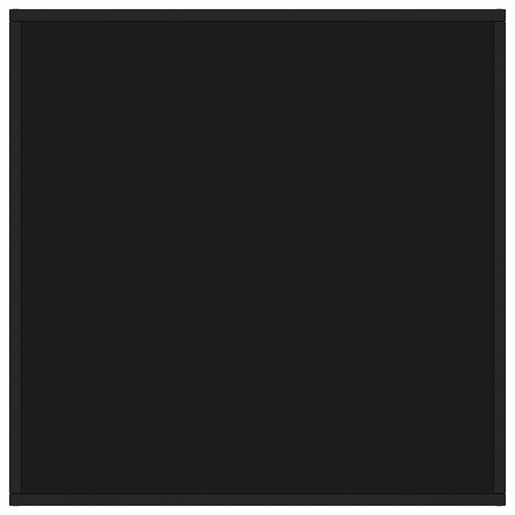 vidaXL Coffee Table Black with Black Glass 80x80x35 cm 3