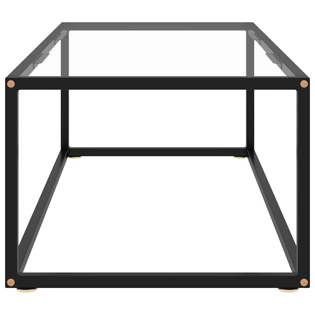 Coffee Table with Glass Height 35 cm Transparent 100 cm 50 cm