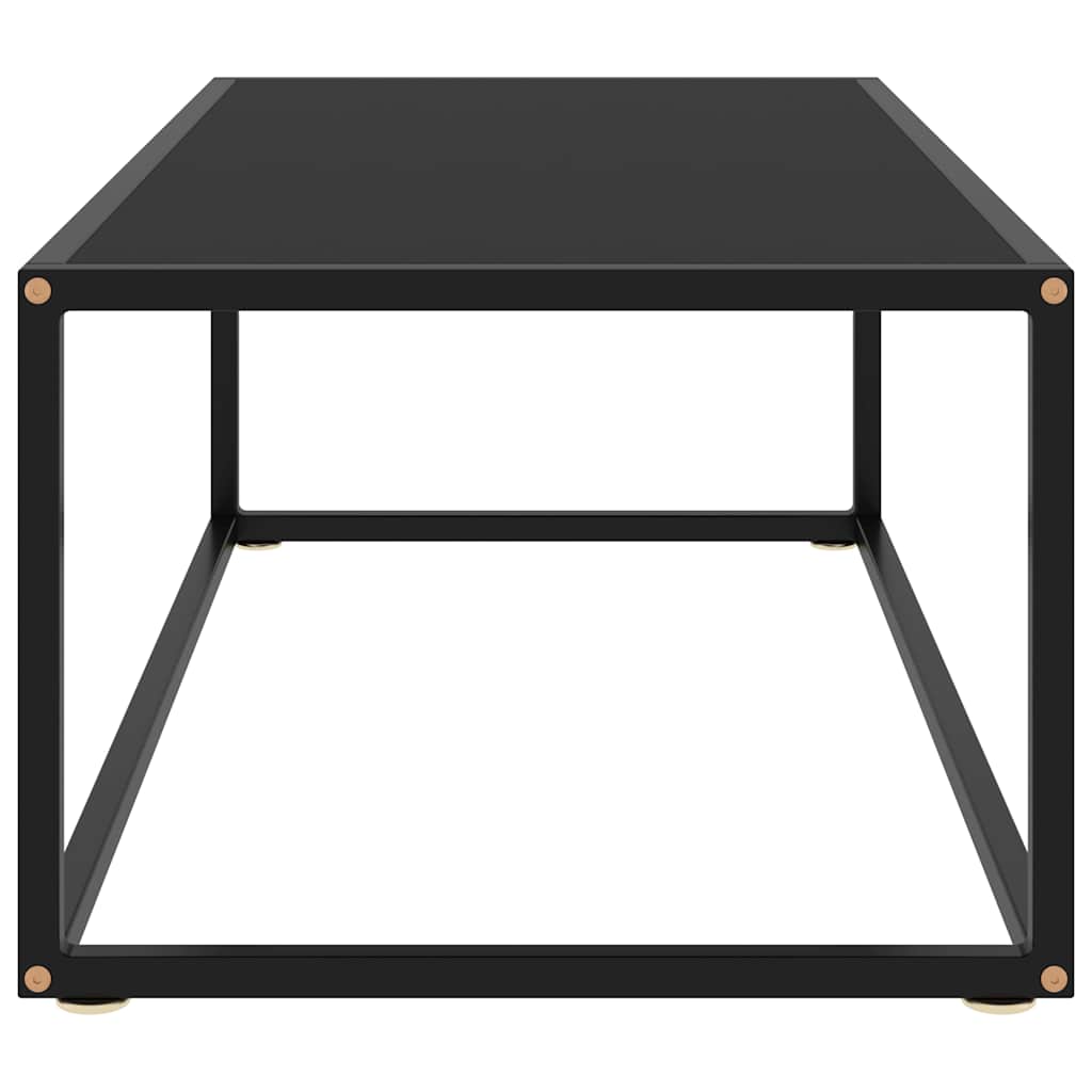 Coffee Table with Glass Height 35 cm Black 100 cm 50 cm