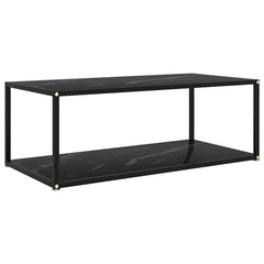 vidaXL Coffee Table | Black | Tempered glass, powder-coated steel | Medium 1