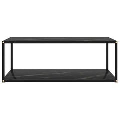 vidaXL Coffee Table | Black | Tempered glass, powder-coated steel | Medium 2
