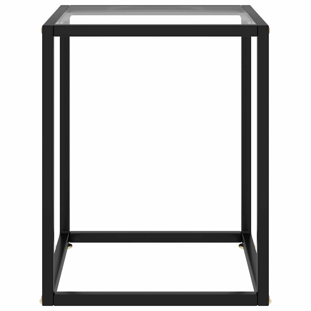 vidaXL Coffee Table | Black | Tempered Glass | 40x40x50 cm | Modern 2
