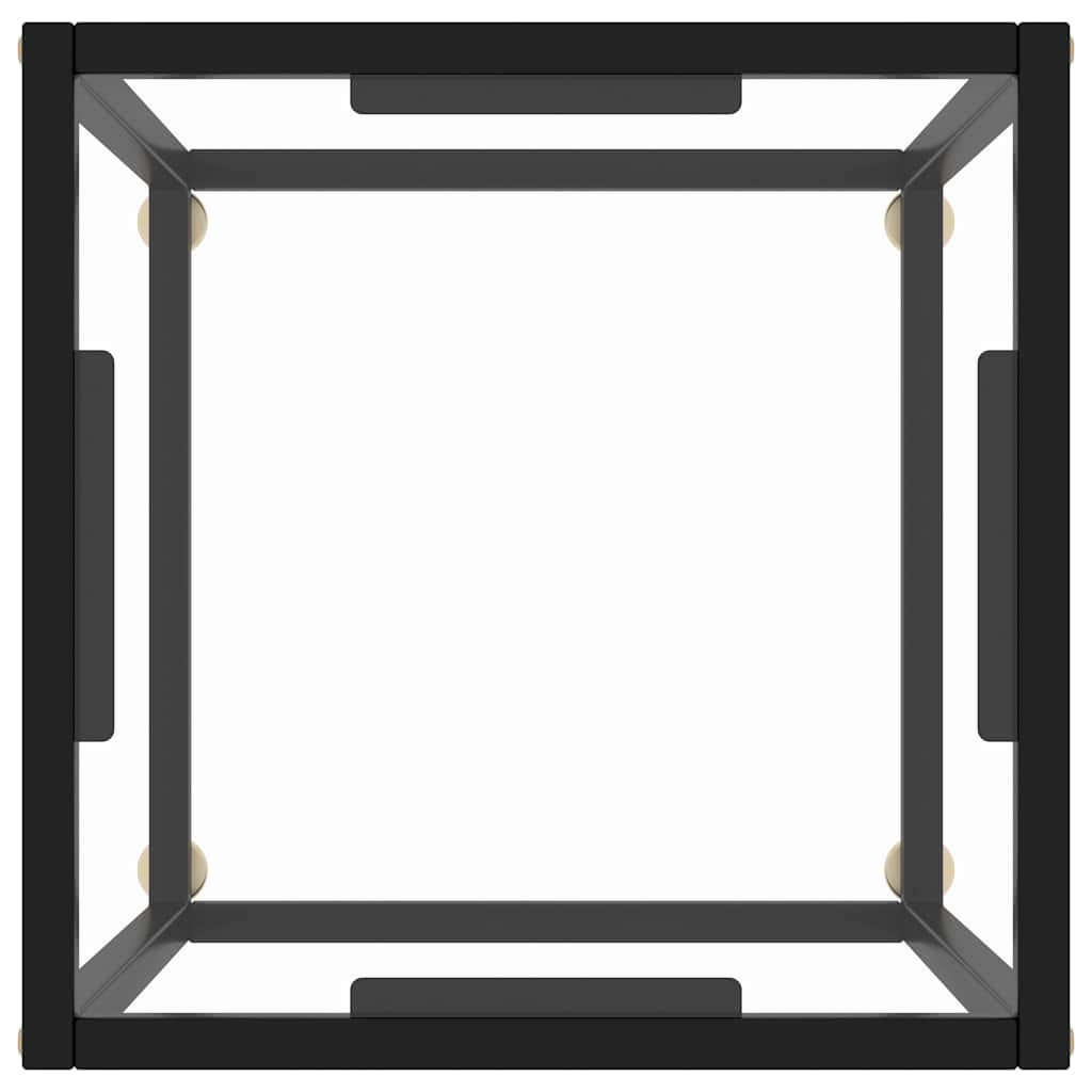 vidaXL Coffee Table | Black | Tempered Glass | 40x40x50 cm | Modern 3