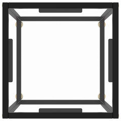 vidaXL Coffee Table | Black | Tempered Glass | 40x40x50 cm | Modern 3
