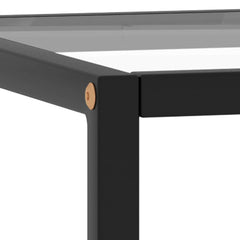 vidaXL Coffee Table | Black | Tempered Glass | 40x40x50 cm | Modern 4