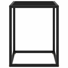 Coffee Table with Glass Height 50 cm Black