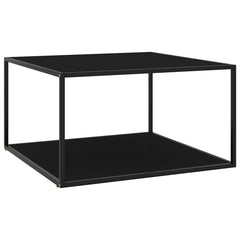 vidaXL Coffee Table with Glass Height 50 cm