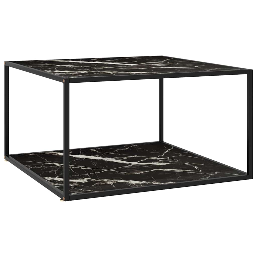 vidaXL Coffee Table with Glass Height 50 cm