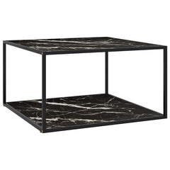 vidaXL Coffee Table with Glass Height 50 cm
