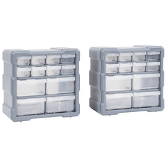 vidaXL Multi-drawer Organisers with 12 Drawers 2 pcs 26.5x16x26 cm 1