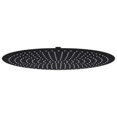 vidaXL Rain Shower Head Stainless Steel 50 cm Round Black 1