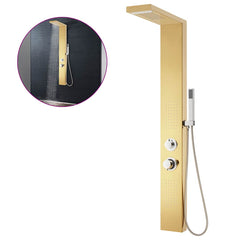 147717 vidaXL Shower Panel System Stainless Steel 201 Gold 2