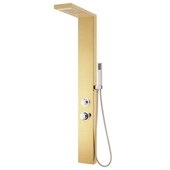 147717 vidaXL Shower Panel System Stainless Steel 201 Gold 3