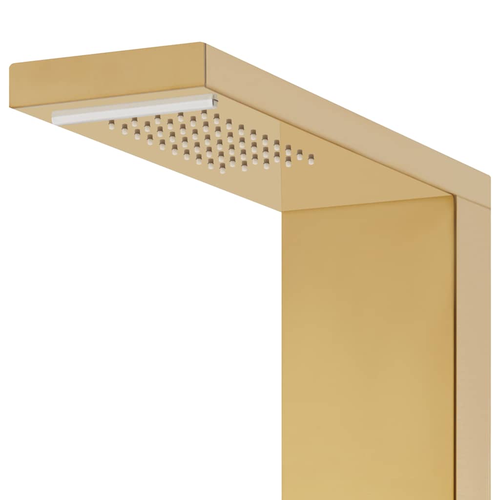 147717 vidaXL Shower Panel System Stainless Steel 201 Gold 4