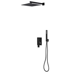 147718 vidaXL Shower System Stainless Steel 201 Black 1